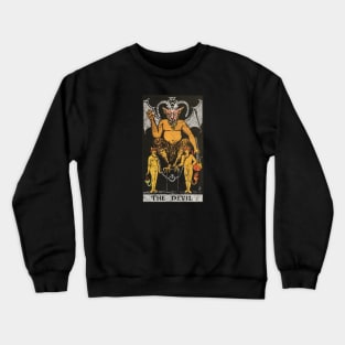 The Devil tarot card (distressed) Crewneck Sweatshirt